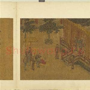 宋高宗书孝经马和之绘图 册 天子章(书）|2幅|18.3 MB|高清下载