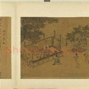 宋高宗书孝经马和之绘图 册 士章(书)|2幅|17.73 MB|高清下载