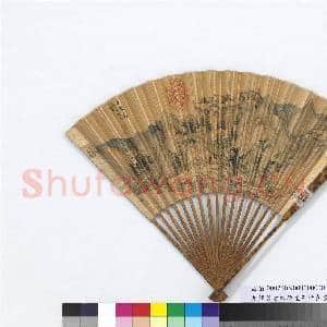 明莫是龙画古木层崖王世贞书七言律诗 成扇|5幅|50.38 MB|高清下载