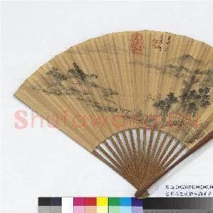 明董其昌画溪桥烟树并自书五言律诗 成扇|5幅|52.78 MB|高清下载