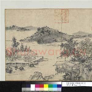 明沈周画山水 册 草阁新凉|1幅|10.13 MB|高清下载