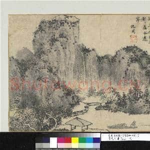 明沈周画山水 册 密树含烟暝|1幅|10.09 MB|高清下载
