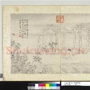 明唐寅画山水人物 册 仕女捣衣|1幅|10.81 MB|高清下载