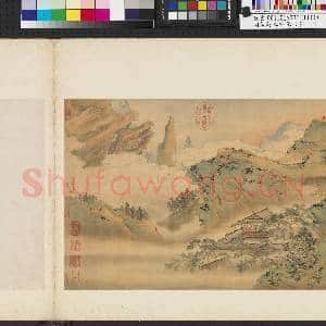 明仇英临宋元六景 册 云山楼阁|2幅|14.21 MB|高清下载