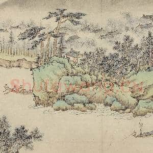 明钱谷白岳游图 册 岑山渡|3幅|31.45 MB|高清下载