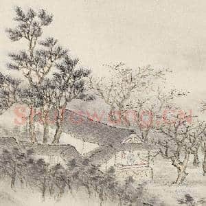 明沈士充画郊园十二景 册 霞外|3幅|31.6 MB|高清下载