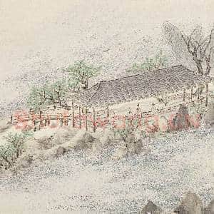 明沈士充画郊园十二景 册 就花亭|3幅|32.31 MB|高清下载