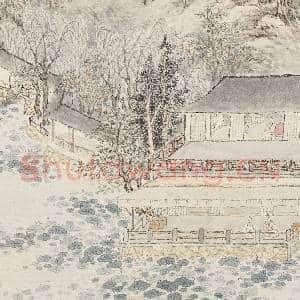 明沈士充画郊园十二景 册 晴绮楼|3幅|33.41 MB|高清下载