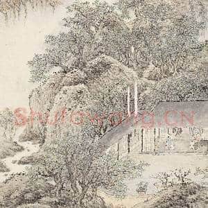 明沈士充画郊园十二景 册 扫花庵|3幅|34.8 MB|高清下载