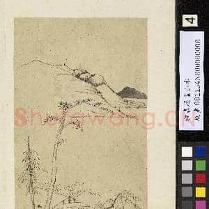 明程嘉燧画山水 册 松下独坐|3幅|27.2 MB|高清下载