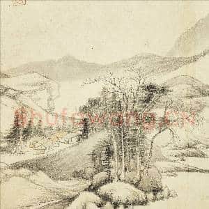 明程嘉燧山水 册 江滨疏林|3幅|31.39 MB|高清下载