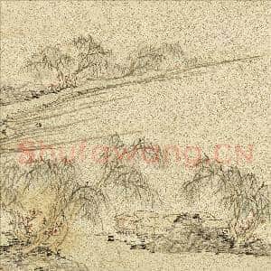 明李流芳画唐人诗意 册 严维酬刘员外见寄诗|3幅|34.08 MB|高清下载