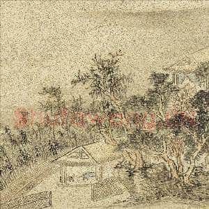明李流芳画唐人诗意 册 耿湋夜寻卢处士诗|3幅|34.54 MB|高清下载