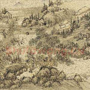 明李流芳画唐人诗意 册 张乔送友人往宜春诗|3幅|34.83 MB|高清下载