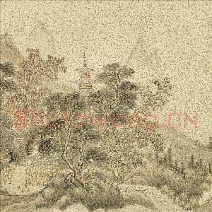 明李流芳画唐人诗意 册 李白访戴天山道士不遇诗|3幅|34.37 MB|高清下载