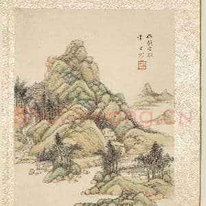明卞文瑜摹古山水 册 仿赵文敏山水|3幅|32.39 MB|高清下载