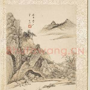 明卞文瑜摹古山水 册 仿李营丘山水|3幅|32.86 MB|高清下载