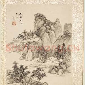 明卞文瑜摹古山水 册 仿梅道人笔意|3幅|33.12 MB|高清下载
