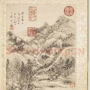 明卞文瑜摹古山水 册 重峦迭翠|3幅|34 MB|高清下载
