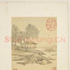 明邵弥画山水 册 水亭闲钓|3幅|30.85 MB|高清下载