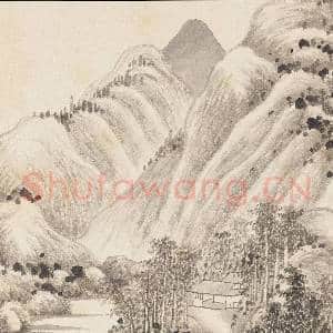 清王鉴拟各家山水 册 仿巨然山水|4幅|46.48 MB|高清下载