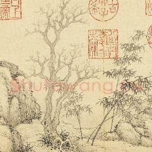 清王翚仿诸家山水 册 仿倪瓒枯林竹石|4幅|44.94 MB|高清下载