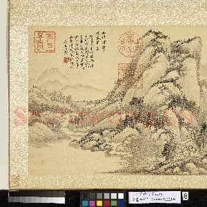 清王翚仿诸家山水 册 仿吴镇山水|3幅|33.48 MB|高清下载