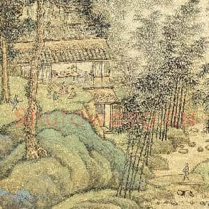 清王翚仿古山水 册 仿刘松年竹院逢僧图|4幅|49.53 MB|高清下载