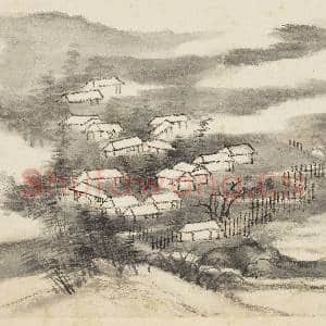 清恽寿平画山水 册 烟村图|4幅|36 MB|高清下载