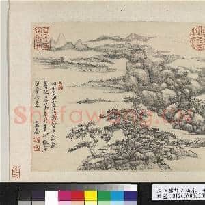 清王原祁画山水 册 松溪敞榭|2幅|25.73 MB|高清下载