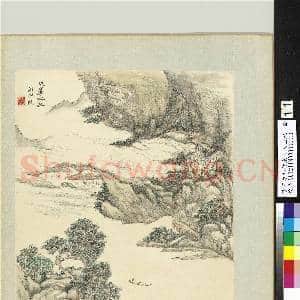 清王原祁仿宋元人山水 册 云山亭棹|1幅|10.9 MB|高清下载