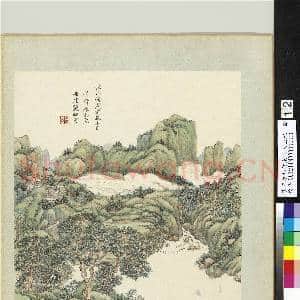 清王原祁仿宋元人山水 册 松阴古寺|1幅|10.82 MB|高清下载