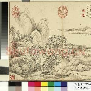 清黄鼎仿宋元山水 册 长堤曳杖|1幅|11.26 MB|高清下载
