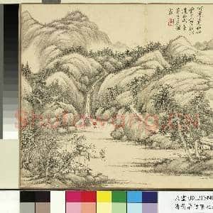 清黄鼎仿宋元山水 册 柳林茅屋|1幅|11.77 MB|高清下载