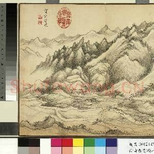清黄鼎云栈八景 册 宝鸡清晓|1幅|11.85 MB|高清下载