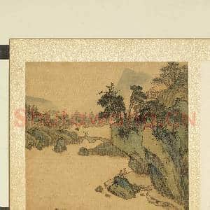 清张雨森画山水上册 册 崖下远眺|1幅|9.64 MB|高清下载