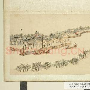 明钱谷张复合画水程图(二)册 河桥|1幅|9.15 MB|高清下载