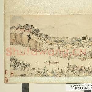 明钱谷张复合画水程图(二)册 张秋|1幅|9.65 MB|高清下载