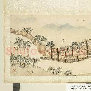 明钱谷张复合画水程图(三)册 梁店驿|1幅|9.63 MB|高清下载