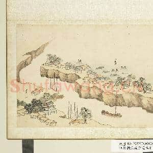 明钱谷张复合画水程图(三)册 古城县梁家庄驿|1幅|9.27 MB|高清下载