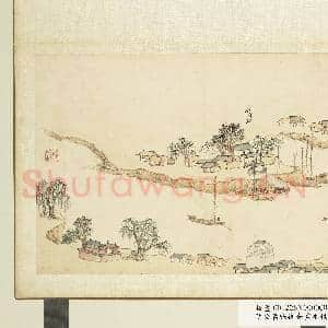 明钱谷张复合画水程图(三)册 砖河驿|1幅|8.95 MB|高清下载