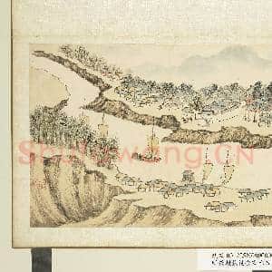明钱谷张复合画水程图(三)册 清县|1幅|9.8 MB|高清下载