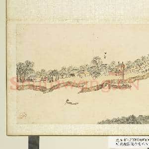 明钱谷张复合画水程图(三)册 杨村驿|1幅|8.96 MB|高清下载