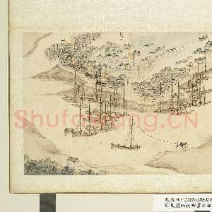 明钱谷张复合画水程图(三)册 河西务|1幅|9.78 MB|高清下载