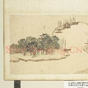 明钱谷张复合画水程图(三)册 湾口李二寺|1幅|9.05 MB|高清下载