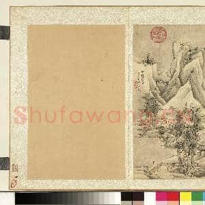 清蓝深画西湖十景严绳孙等诗翰合壁 册 断桥残雪|1幅|9.82 MB|高清下载