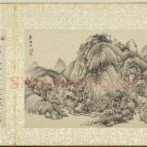 清周亮工集名家山水 册 清严绳孙山水|2幅|21.27 MB|高清下载