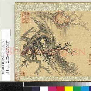 国朝名家书画集玉(上)册 清王翚古柏|1幅|10.74 MB|高清下载
