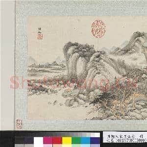国朝五家画山水 册 清王时敏青嶂林亭|1幅|12.77 MB|高清下载