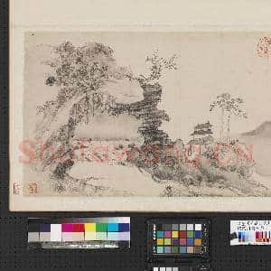 明沈周画三吴集景 册 招隐观泉|2幅|17.3 MB|高清下载